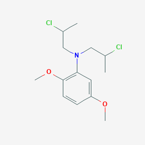 molecular formula C14H21Cl2NO2 B14004585 n,n-Bis(2-chloropropyl)-2,5-dimethoxyaniline CAS No. 27077-23-2