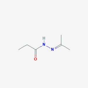 molecular formula C6H12N2O B14004589 N-(propan-2-ylideneamino)propanamide CAS No. 3884-67-1