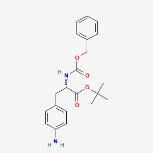 molecular formula C21H26N2O4 B1400459 (S)-叔丁基 3-(4-氨基苯基)-2-(((苄氧基)羰基)氨基)丙酸酯 CAS No. 869882-72-4