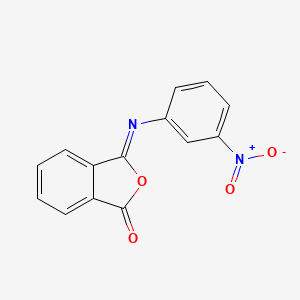 molecular formula C14H8N2O4 B14004594 (3Z)-3-[(3-Nitrophenyl)imino]-2-benzofuran-1(3H)-one CAS No. 93305-00-1