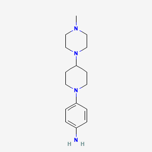 molecular formula C16H26N4 B1400460 4-(4-(4-Methylpiperazin-1-yl)piperidin-1-yl)aniline CAS No. 959795-70-1
