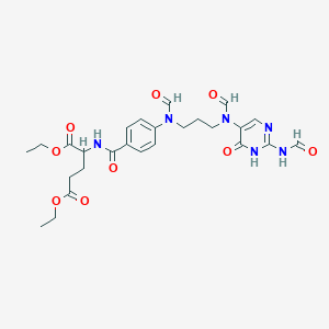 diethyl 2-[[4-[3-[(2-formamido-6-oxo-1H-pyrimidin-5-yl)-formylamino]propyl-formylamino]benzoyl]amino]pentanedioate