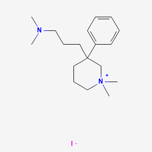 3-[3-(Dimethylamino)propyl]-1,1-dimethyl-3-phenylpiperidin-1-ium iodide