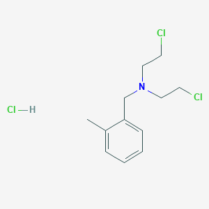 molecular formula C12H18Cl3N B14004676 2-chloro-N-(2-chloroethyl)-N-[(2-methylphenyl)methyl]ethanamine CAS No. 3597-23-7