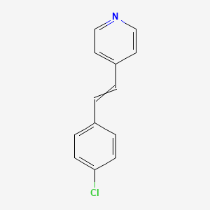 molecular formula C13H10ClN B14004680 Pyridine, 4-[(1E)-2-(4-chlorophenyl)ethenyl]- CAS No. 46459-15-8