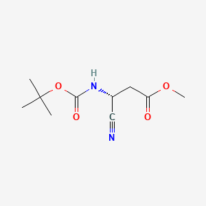 (R)-Methyl 3-((tert-butoxycarbonyl)amino)-3-cyanopropanoate