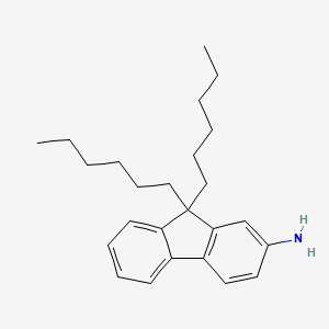 molecular formula C25H35N B1400471 9,9-dihexyl-9H-fluoren-2-amine CAS No. 1132796-42-9