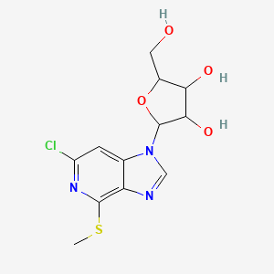 2-(6-Chloro-4-methylsulfanylimidazo[4,5-c]pyridin-1-yl)-5-(hydroxymethyl)oxolane-3,4-diol