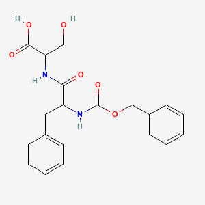 3-Hydroxy-2-[(3-phenyl-2-phenylmethoxycarbonylamino-propanoyl)amino]propanoic acid