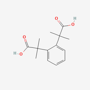 molecular formula C14H18O4 B14004743 2-[2-(2-Carboxypropan-2-yl)phenyl]-2-methylpropanoic acid CAS No. 53405-01-9