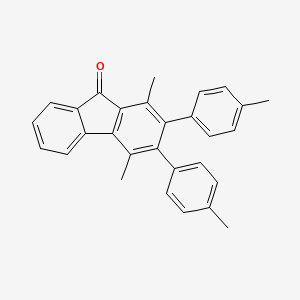 molecular formula C29H24O B14004783 1,4-Dimethyl-2,3-bis(4-methylphenyl)fluoren-9-one CAS No. 76331-45-8