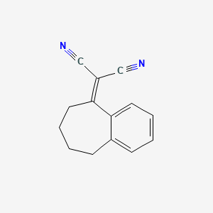 molecular formula C14H12N2 B14004785 6,7,8,9-Tetrahydro-5h-benzo[7]annulen-5-ylidenepropanedinitrile CAS No. 14003-22-6