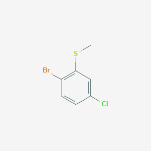 molecular formula C7H6BrClS B1400479 (2-Bromo-5-chlorophenyl)(methyl)sulfane CAS No. 255051-34-4