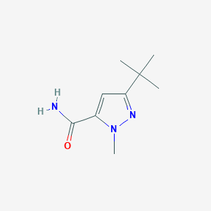 molecular formula C9H15N3O B1400481 5-叔丁基-2-甲基-2H-吡唑-3-羧酸酰胺 CAS No. 1196104-00-3