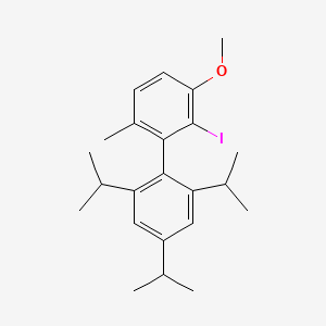 molecular formula C23H31IO B1400482 2-Iodo-2',4',6'-triisopropyl-3-methoxy-6-methylbiphenyl CAS No. 1351403-03-6