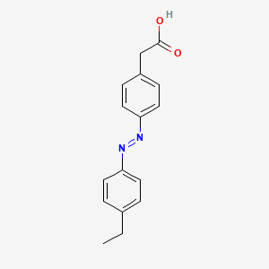 molecular formula C16H16N2O2 B14004823 {4-[(e)-(4-Ethylphenyl)diazenyl]phenyl}acetic acid CAS No. 92966-11-5