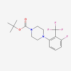 molecular formula C16H20F4N2O2 B1400484 tert-Butyl 4-(3-fluoro-2-(trifluoromethyl)-phenyl)piperazine-1-carboxylate CAS No. 946399-79-7