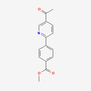molecular formula C15H13NO3 B1400487 4-(5-Acetyl-pyridin-2-yl)-benzoic acid methyl ester CAS No. 867256-56-2