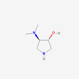 molecular formula C6H14N2O B1400488 (3r,4r)-4-(二甲氨基)吡咯烷-3-醇 CAS No. 1033718-81-8