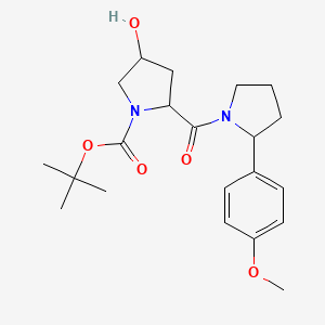 Tert-butyl 4-hydroxy-2-[2-(4-methoxyphenyl)pyrrolidine-1-carbonyl]pyrrolidine-1-carboxylate