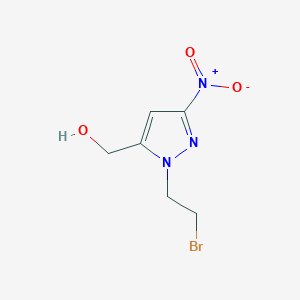 molecular formula C6H8BrN3O3 B1400491 (1-(2-bromoethyl)-3-nitro-1H-pyrazol-5-yl)methanol CAS No. 1227210-30-1