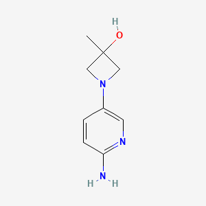 molecular formula C9H13N3O B1400492 1-(6-Aminopyridin-3-yl)-3-methylazetidin-3-ol CAS No. 1253911-28-2