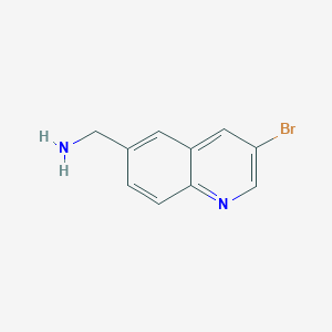 molecular formula C10H9BrN2 B1400493 (3-溴喹啉-6-基)甲胺 CAS No. 1268261-09-1