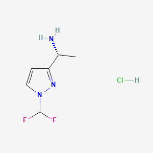 (R)-1-(1-(Difluoromethyl)-1H-pyrazol-3-yl)ethan-1-amine hydrochloride