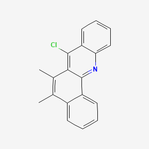 molecular formula C19H14ClN B14004943 7-Chloro-5,6-dimethylbenz(c)acridine CAS No. 3333-66-2