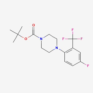 B1400495 tert-Butyl 4-(4-fluoro-2-(trifluoromethyl)-phenyl)piperazine-1-carboxylate CAS No. 946399-68-4
