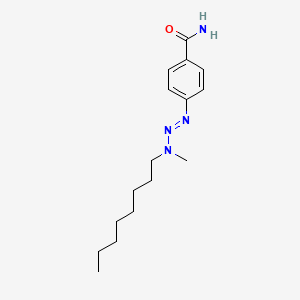 molecular formula C16H26N4O B14004956 Benzamide, 4-(3-methyl-3-octyl-1-triazenyl)- CAS No. 66521-49-1