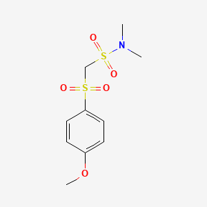 molecular formula C10H15NO5S2 B14004971 1-(4-methoxyphenyl)sulfonyl-N,N-dimethylmethanesulfonamide CAS No. 55116-74-0