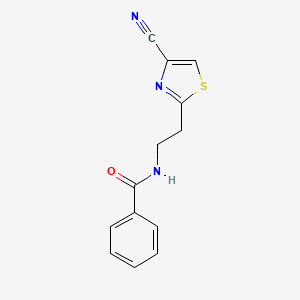 molecular formula C13H11N3OS B14004988 n-[2-(4-Cyano-1,3-thiazol-2-yl)ethyl]benzamide CAS No. 30761-33-2