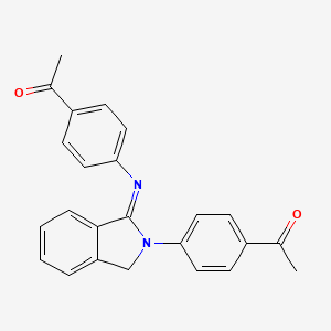 1-[4-[[2-(4-acetylphenyl)-3H-isoindol-1-ylidene]amino]phenyl]ethanone