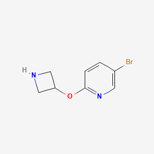 B1400501 2-(Azetidin-3-yloxy)-5-bromopyridine CAS No. 1186327-93-4