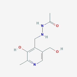 N'-[[3-hydroxy-5-(hydroxymethyl)-2-methylpyridin-4-yl]methyl]acetohydrazide