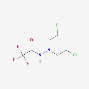 molecular formula C6H9Cl2F3N2O B14005065 N',N'-bis(2-chloroethyl)-2,2,2-trifluoroacetohydrazide CAS No. 7696-91-5