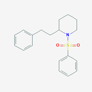 molecular formula C19H23NO2S B14005066 1-(Benzenesulfonyl)-2-phenethylpiperidine CAS No. 5435-08-5