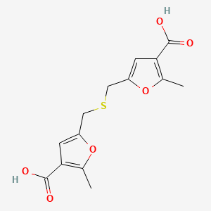 5-[(4-Carboxy-5-methylfuran-2-yl)methylsulfanylmethyl]-2-methylfuran-3-carboxylic acid