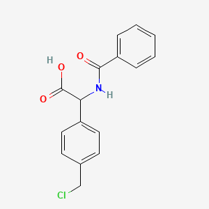 2-Benzamido-2-[4-(chloromethyl)phenyl]acetic acid