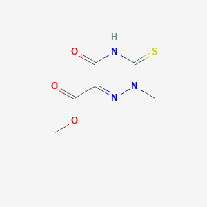 Ethyl 2-methyl-5-oxo-3-sulfanylidene-1,2,4-triazine-6-carboxylate