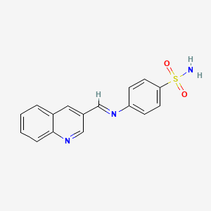 4-(Quinolin-3-ylmethylideneamino)benzenesulfonamide