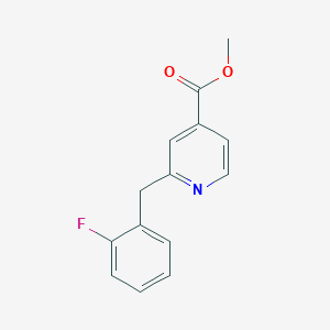 molecular formula C14H12FNO2 B1400521 2-(2-氟苄基)异烟酸甲酯 CAS No. 1251844-70-8