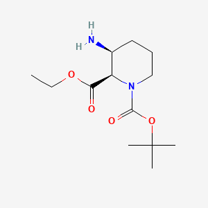 O1-tert-butyl O2-ethyl (2R,3S)-3-aminopiperidine-1,2-dicarboxylate