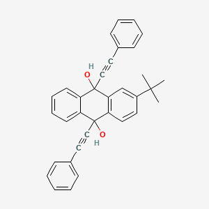 2-Tert-butyl-9,10-bis(2-phenylethynyl)anthracene-9,10-diol