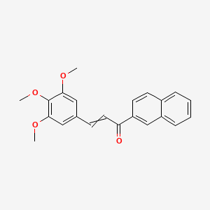 molecular formula C22H20O4 B14005235 1-(Naphthalen-2-yl)-3-(3,4,5-trimethoxyphenyl)prop-2-en-1-one 