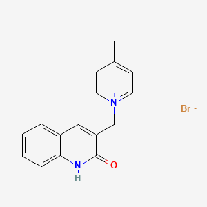 4-Methyl-1-[(2-oxo-1,2-dihydroquinolin-3-yl)methyl]pyridin-1-ium bromide