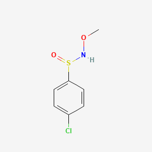 molecular formula C7H8ClNO2S B14005287 4-chloro-N-methoxybenzenesulfinamide CAS No. 42860-52-6