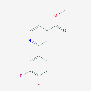 molecular formula C13H9F2NO2 B1400529 2-(3,4-二氟苯基)异烟酸甲酯 CAS No. 1251849-58-7