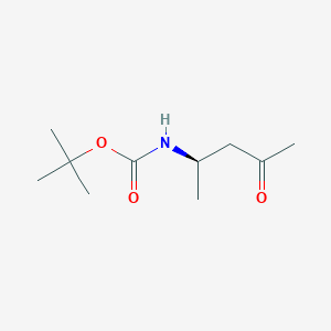 molecular formula C10H19NO3 B14005292 Carbamic acid, [(1R)-1-methyl-3-oxobutyl]-, 1,1-dimethylethyl ester CAS No. 869468-34-8